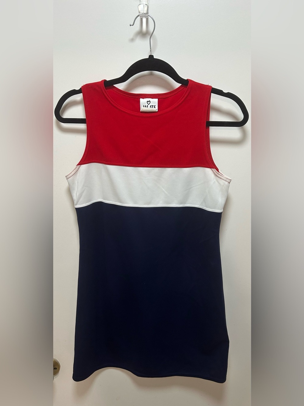 JALATE Colorblock Sleeveless Dress- Red, White & Navy Size Medium